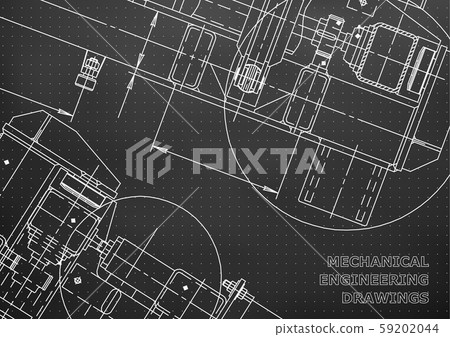 Backgrounds of engineering subjects. Technical illustration 59202044