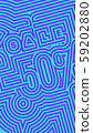 50 percent off,Ornamental Doodle Sale flyer template, banner 59202880