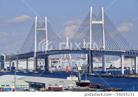Landscape of Yokohama Bay Bridge Landscape of Yokohama Bay Bridge 59203131