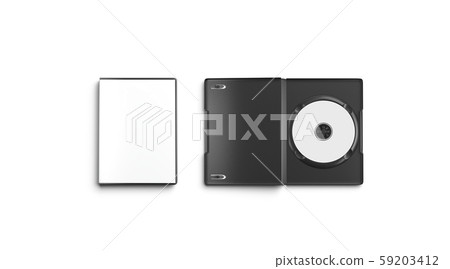 Blank white opened and closed dvd disk case mockup, top Blank white opened and closed dvd disk case mockup, top 59203412
