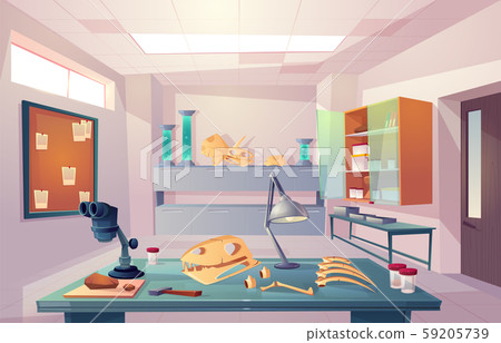 Palaeontology, university genetics laboratory cartoon 59205739
