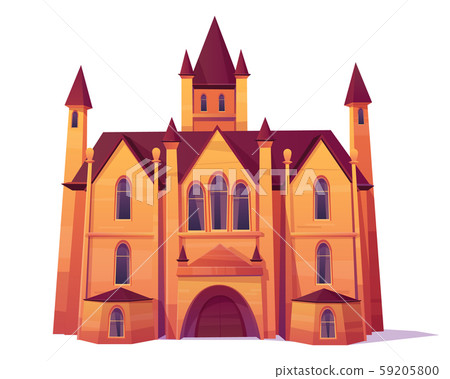 Victorian mansion isolated on white background - Stock Illustration ...