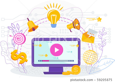 Video marketing attracts new clients, sells goods and services. 59205875