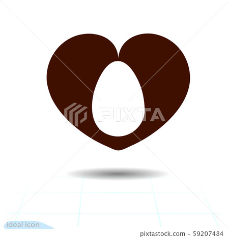Heart vector icon, Love symbol. Easter egg 59207484
