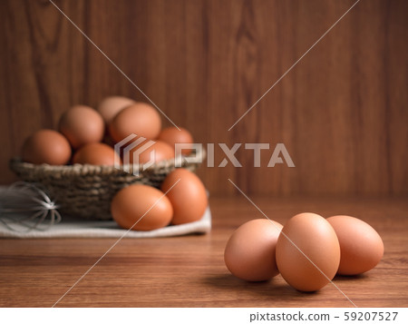 Organic chicken eggs food ingredients concept Organic chicken eggs food ingredients concept 59207527