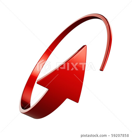 Red round arrow - Stock Illustration [59207858] - PIXTA