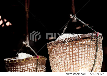Salt basket at home. 59209424