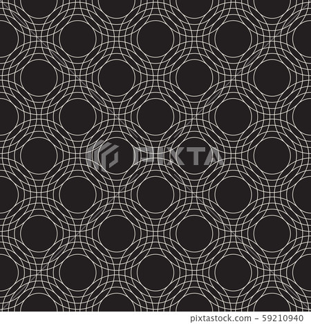 Seamless pattern with symmetric round lines ornament. Elegant vector decorative background. Abstract Seamless pattern with symmetric round lines ornament. Elegant vector decorative background. Abstract 59210940