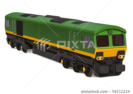 Electric locomotive, 3D rendering Electric locomotive, 3D rendering 59212224