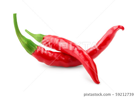 red hot chili peppers isolated on white background red hot chili peppers isolated on white background 59212739