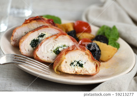Sliced Stuffed Chicken Breast 59213277