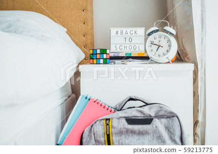 Back to school background. Backback with notebooks 59213775