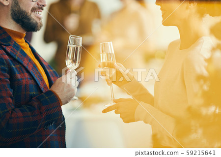 Couple at Christmas Party Close up 59215641