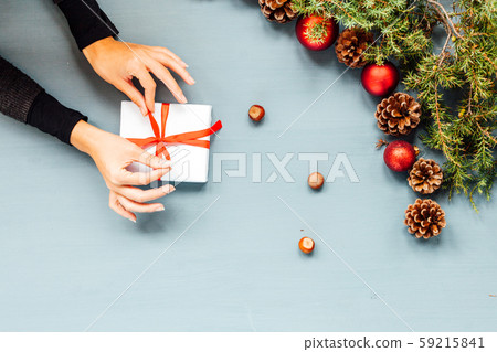 Christmas background winter new year holiday gifts 59215841