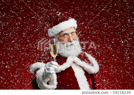 Santa Claus Toasting on Christmas Santa Claus Toasting on Christmas 59216230