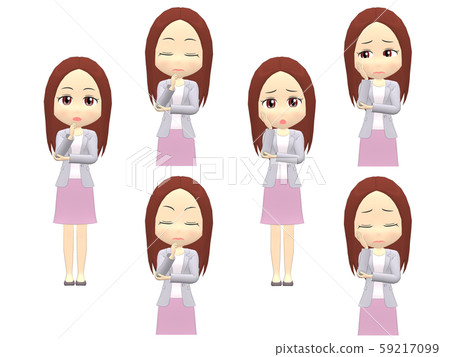[A troubled] Female Casual Straight Front 59217099