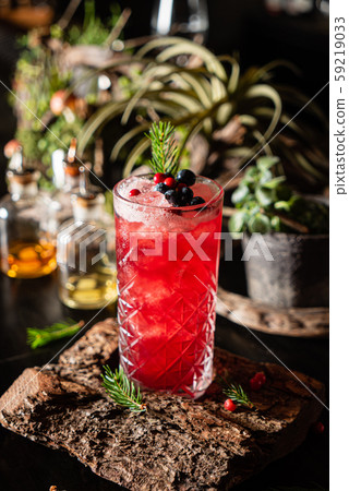 Christmas cocktail in the bar 59219033