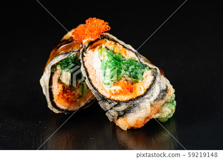 sushi on the black background 59219148