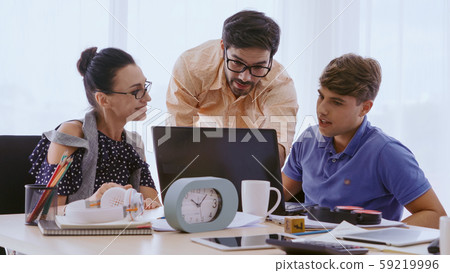 Group meeting of creative business people office. Group meeting of creative business people office. 59219996