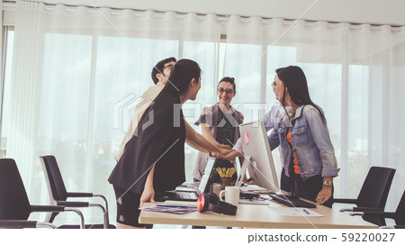 Successful business people celebrating success. Successful business people celebrating success. 59220027