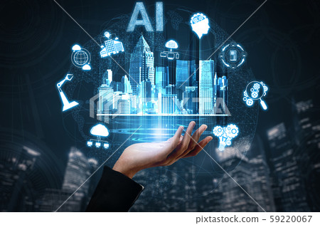 AI Learning and Artificial Intelligence Concept. AI Learning and Artificial Intelligence Concept. 59220067