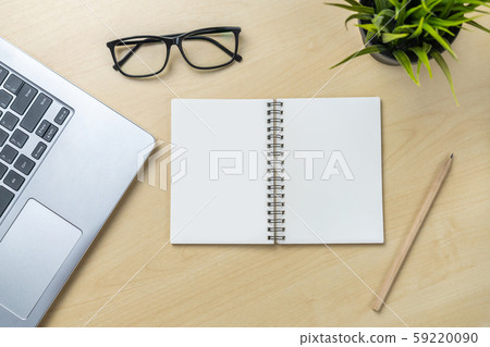 Office desk workspace and table background. Office desk workspace and table background. 59220090