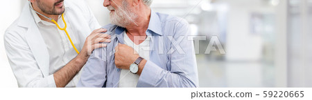 Doctor checking patient health in hospital office. Doctor checking patient health in hospital office. 59220665