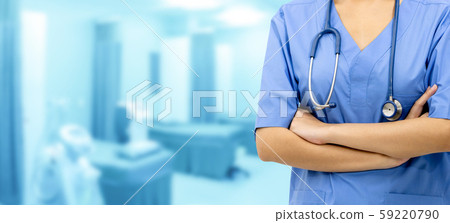 Doctor or nurse at hospital. Medical service. 59220790