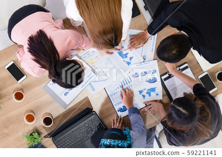 Business People in Group Meeting at Office Room. 59221141