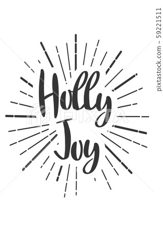 Christmas wishes lettering in doodle style jolly vector 59221511