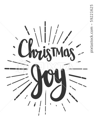 Christmas wishes lettering in doodle style jolly vector 59221625