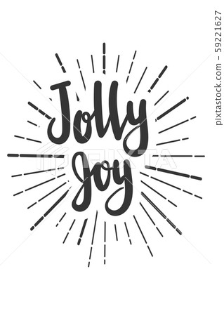 Christmas wishes lettering in doodle style jolly vector 59221627
