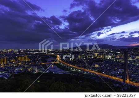Night view from Ikeda city 59222357