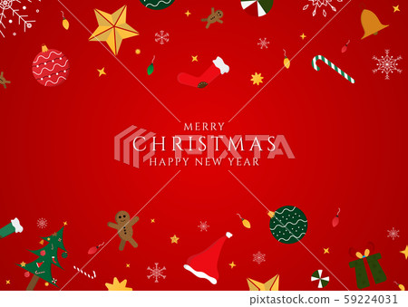 Christmas day happy new year red background shine 59224031
