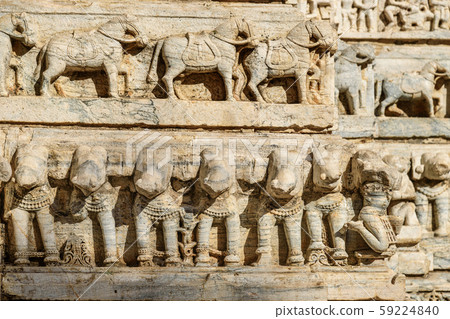 Decorative carving detail of Jagdish Temple in Decorative carving detail of Jagdish Temple in 59224840