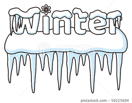 Winter logo _ snow icicles Winter logo _ snow icicles 59225684