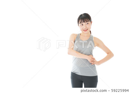 Young woman training Young woman training 59225994