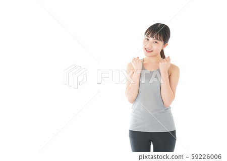 Young woman training Young woman training 59226006