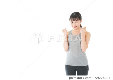 Young woman training Young woman training 59226007