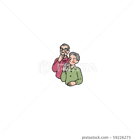 Elderly couple hydrating Elderly couple hydrating 59226273