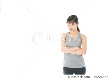 年輕女子穿運動服 59226345