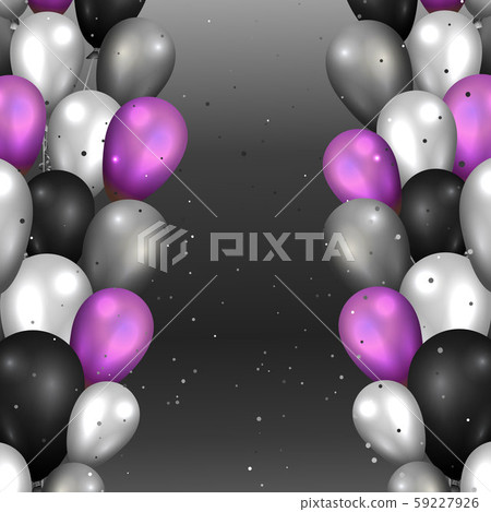 Realistic vector balloons background  for  web and 59227926
