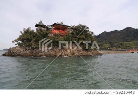 Tsushima Shrine (from the sea), a god of children in Mino-cho, Mitoyo City, Kagawa Prefecture Tsushima Shrine (from the sea), a god of children in Mino-cho, Mitoyo City, Kagawa Prefecture 59230448