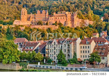 Heidelberg town on Neckar river, Germany Heidelberg town on Neckar river, Germany 59233863