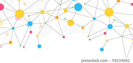 Line points connections geometric abstract...-插圖素材 [59234082] - PIXTA圖庫