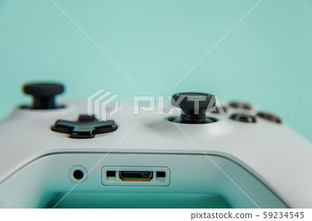 Black joystick gamepad, game console isolated on Black joystick gamepad, game console isolated on 59234545