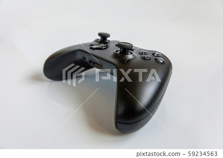 Black joystick gamepad, game console isolated on Black joystick gamepad, game console isolated on 59234563