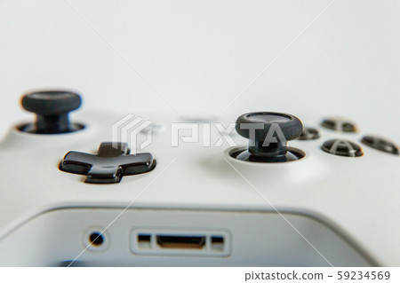 White joystick gamepad, game console isolated on White joystick gamepad, game console isolated on 59234569