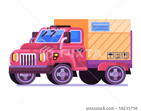 Flat Delivery Car with Gift Box Package Flat Delivery Car with Gift Box Package 59235756