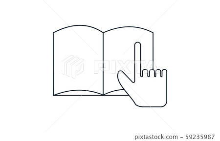 Select Book icon. Vector illustration. Flat pictogram. Library symbol.	 59235987